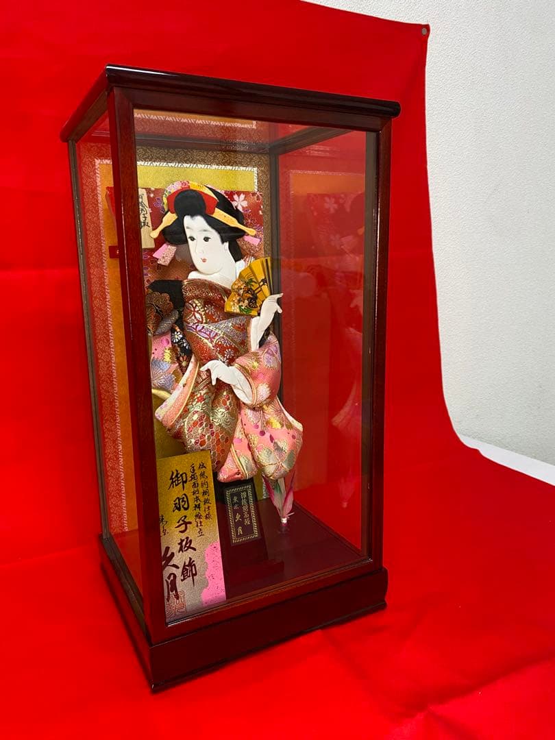 東京久月　羽子板　ガラスケース１３号・間口約２５×奥行約２３×高さ約４８㎝