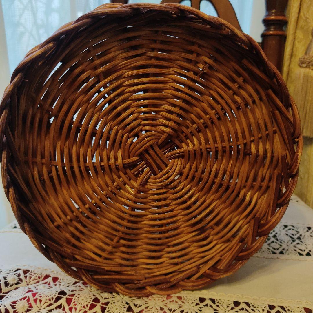 バケット 籠　パン籠　ランドリーバスケット　籐　ラタン　フランスパン