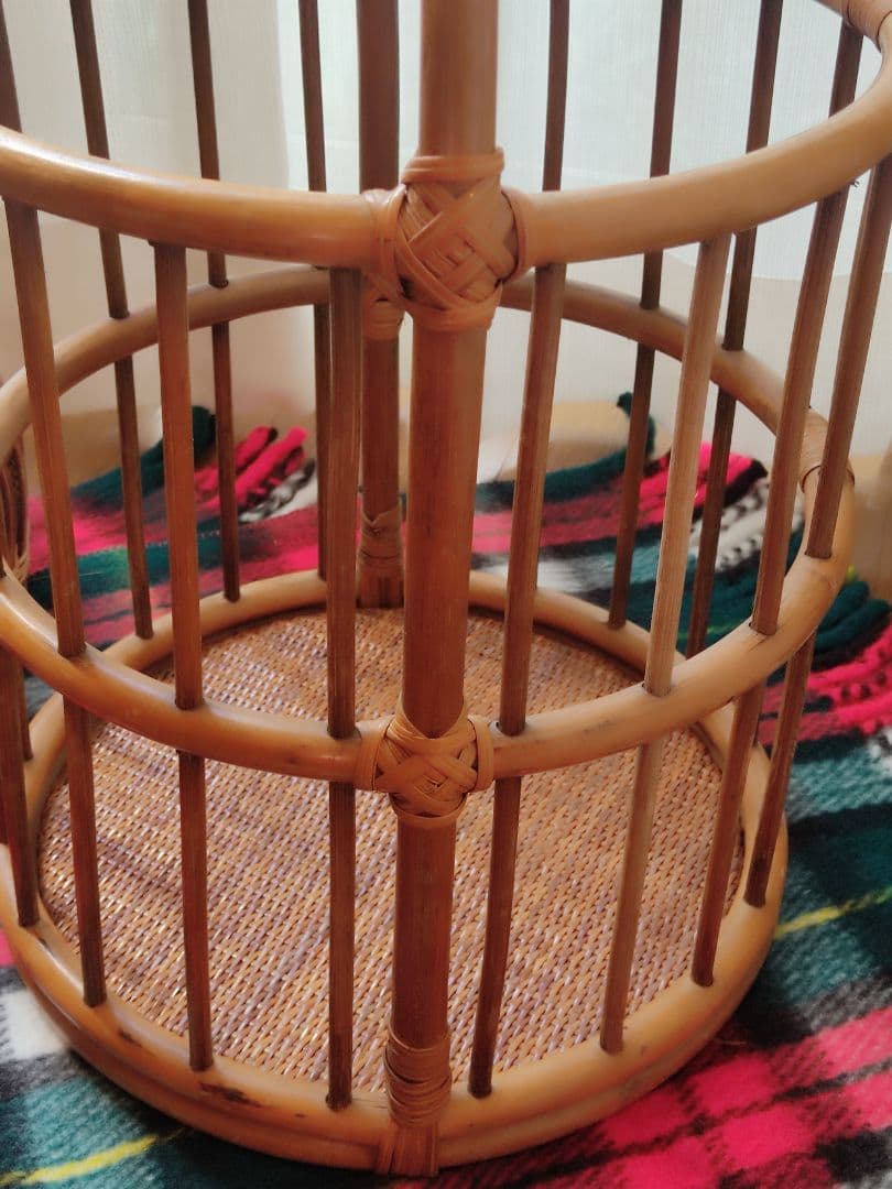 バケット 籠　パン籠　ランドリーバスケット　籐　ラタン　フランスパン