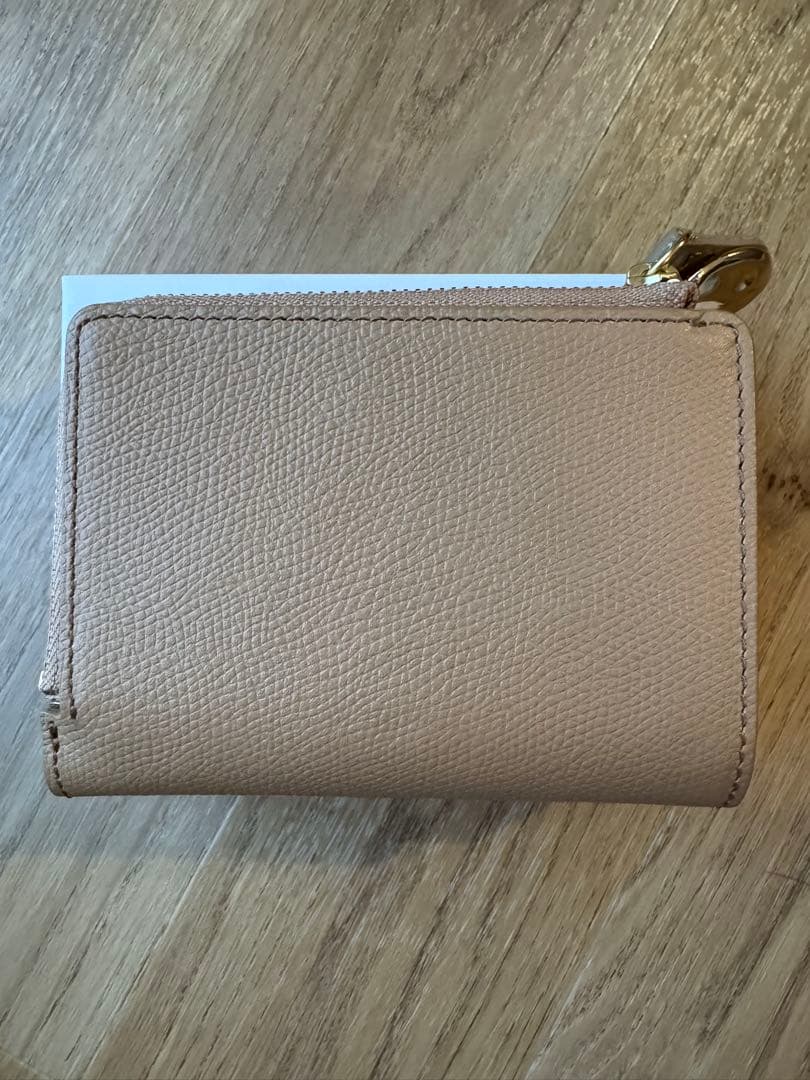 【箱付き美品】 gemeil 本革 ミニマルウォレット 二つ折り財布 モカ