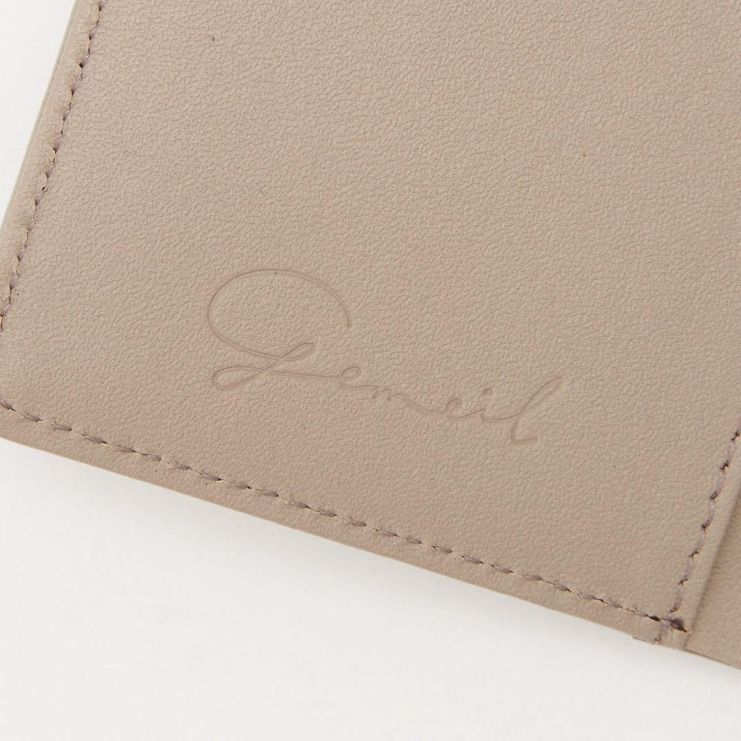 【箱付き美品】 gemeil 本革 ミニマルウォレット 二つ折り財布 モカ