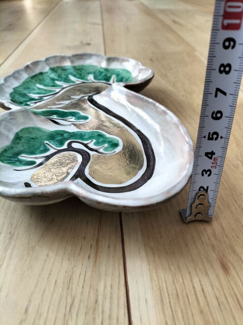 京焼 清水焼 乾山写し松絵向付皿金入り 6枚セット 新品・未使用