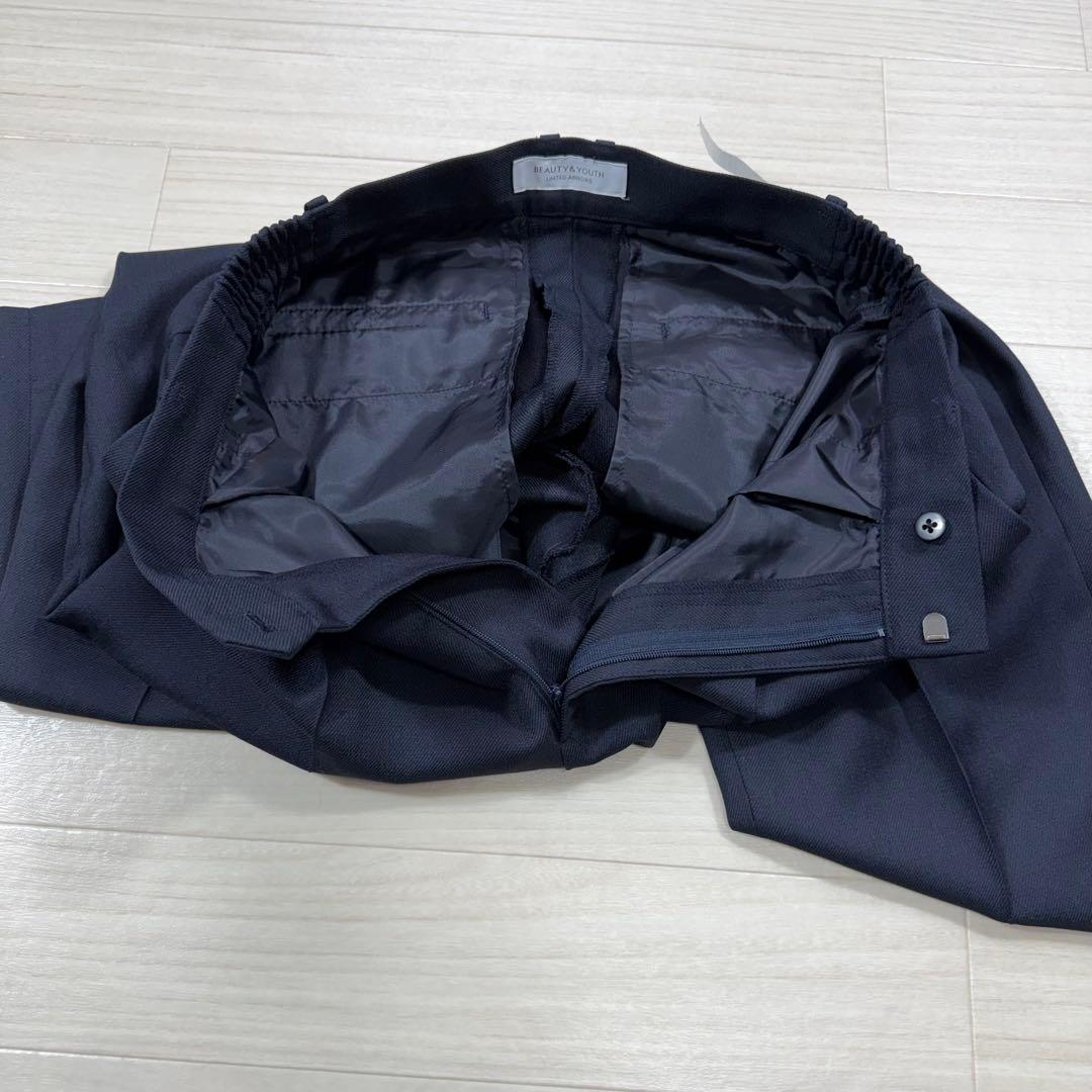 極美品 ビューティアンドユース 大きい L ノーカラー パンツ セットアップ