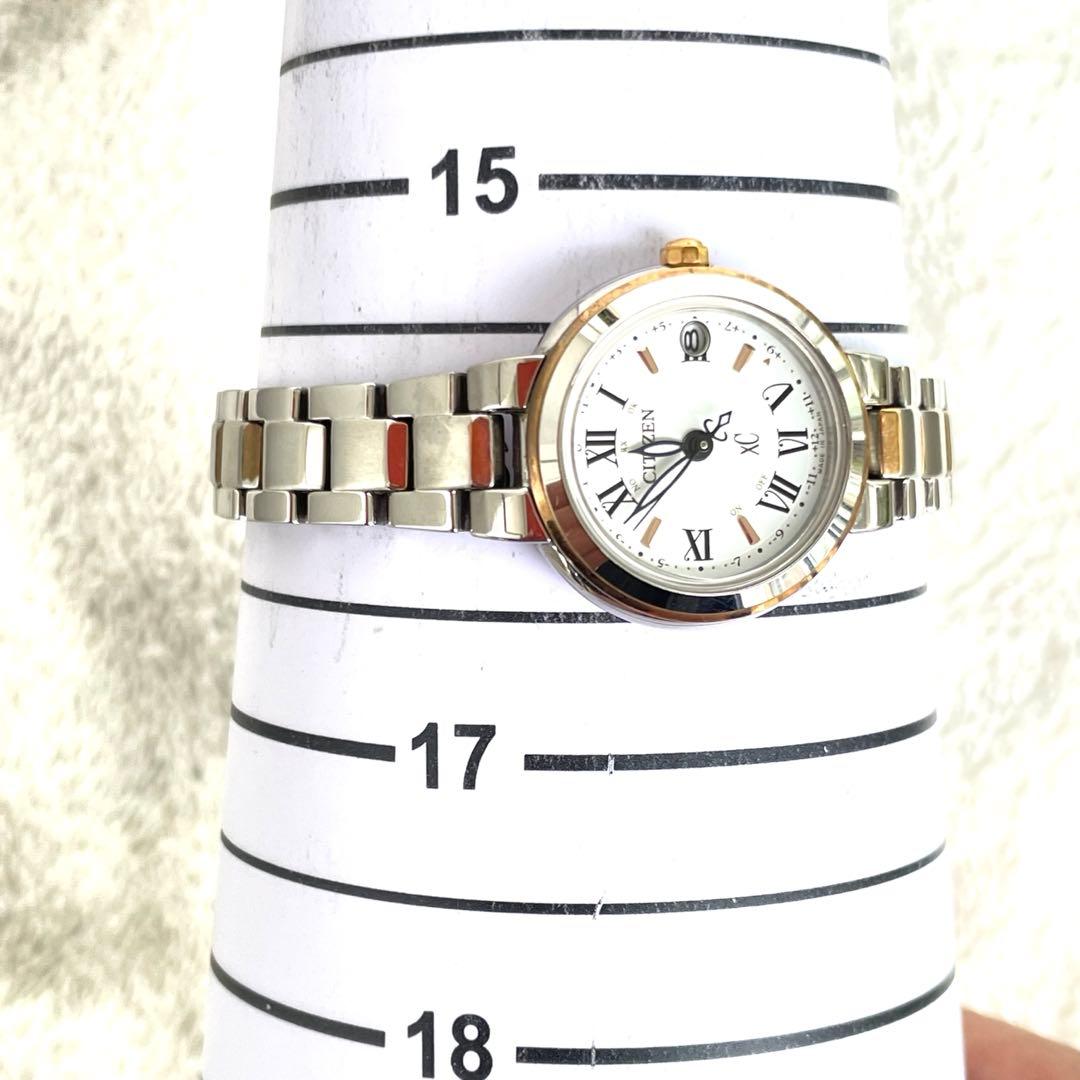 美品❣クロスシー xC　電波ソーラー　H060　ハッピーフライト　白文字盤　稼働