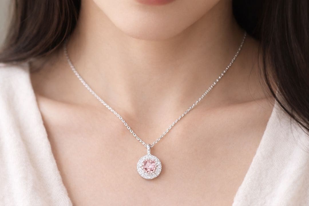 PTピンクダイヤモンドプチペンダントNO25-2447