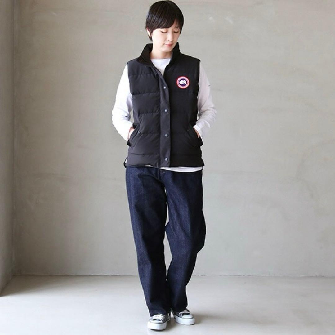 極美品 カナダグース フリースタイル ダウンベスト レディース XS ブラック