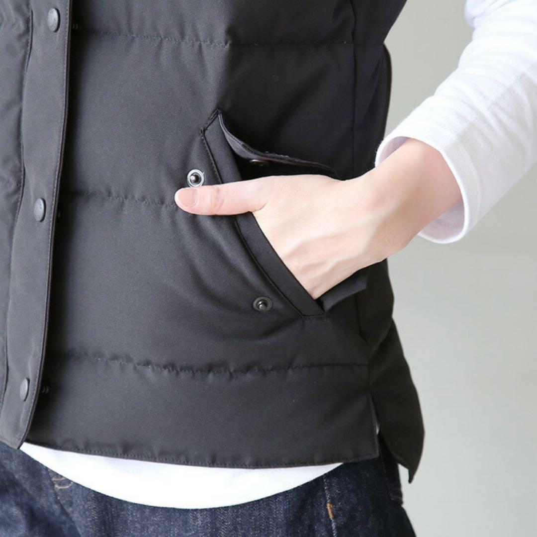 極美品 カナダグース フリースタイル ダウンベスト レディース XS ブラック