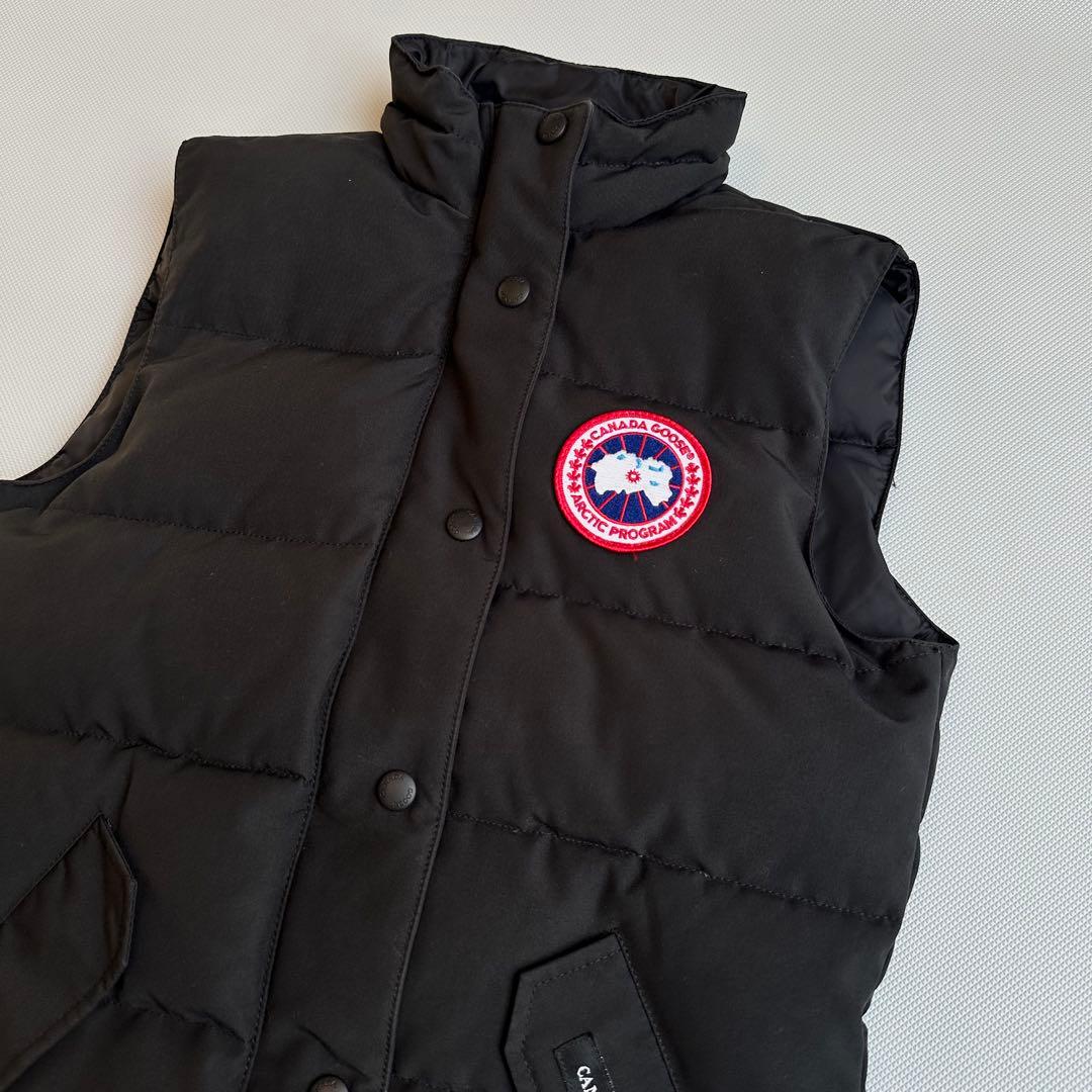 極美品 カナダグース フリースタイル ダウンベスト レディース XS ブラック
