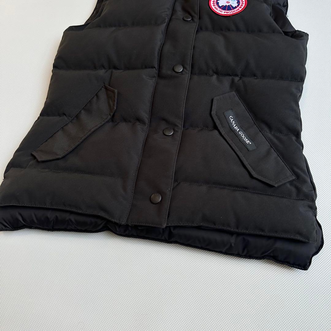 極美品 カナダグース フリースタイル ダウンベスト レディース XS ブラック