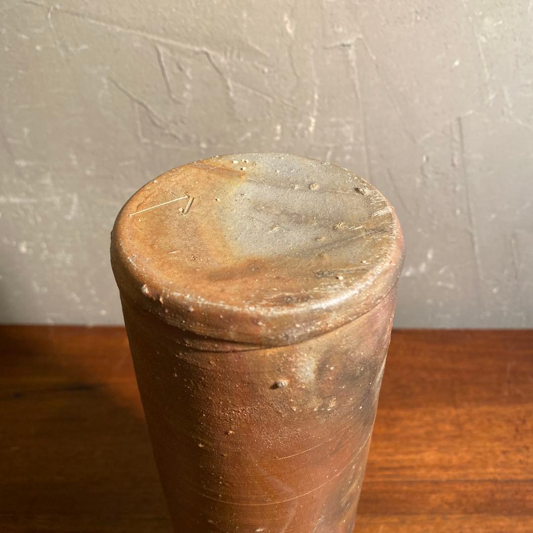 備前焼 木村陶峰 花入 花器 共箱 骨董品 花器 コレクション 作家物 在銘