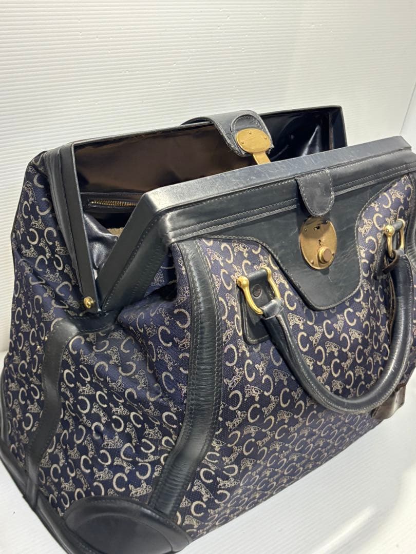 OLD CELINE オールド　セリーヌキー付きボストンバッグ【がま口開口希少】