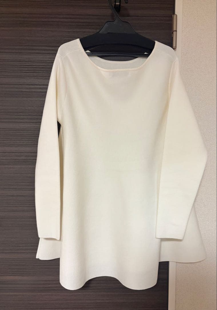 【未使用品】NOBLE テントライン フレアニット ホワイト