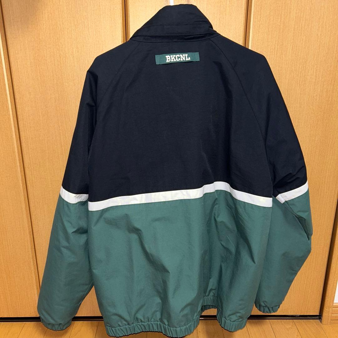 STAND COLLAR JACKET BLACK×GREEN