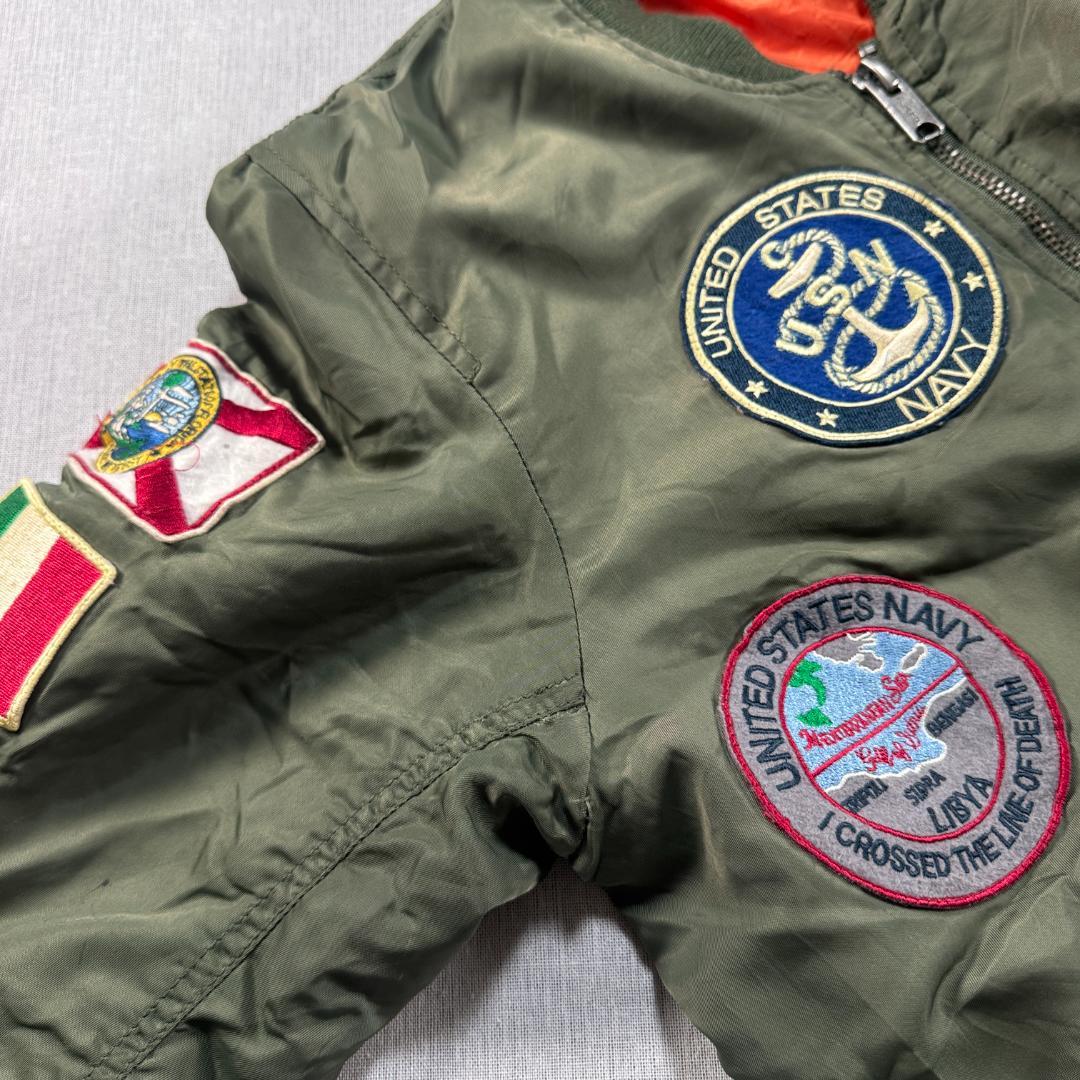 AVIREX MA-1 flight jacket 虎 ワッペン 刺繍 M