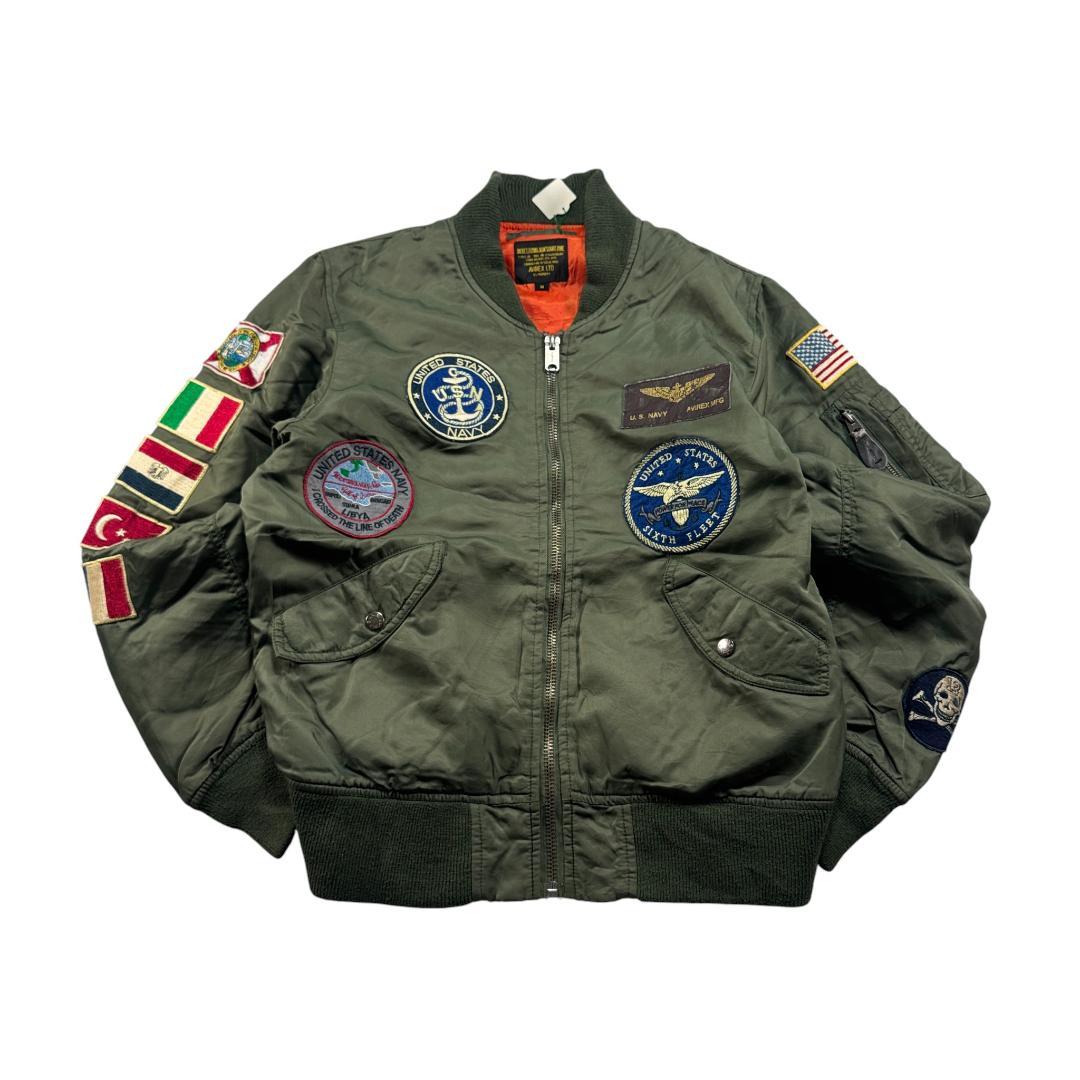 AVIREX MA-1 flight jacket 虎 ワッペン 刺繍 M