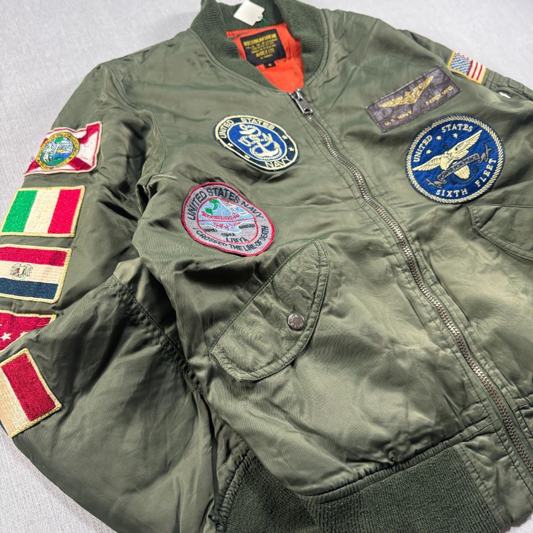 AVIREX MA-1 flight jacket 虎 ワッペン 刺繍 M