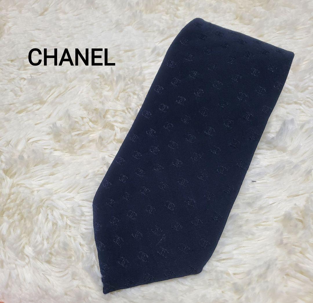 ✨美品✨シャネル ネクタイ ネイビー ココマーク 高級 ハイブランド フランス製