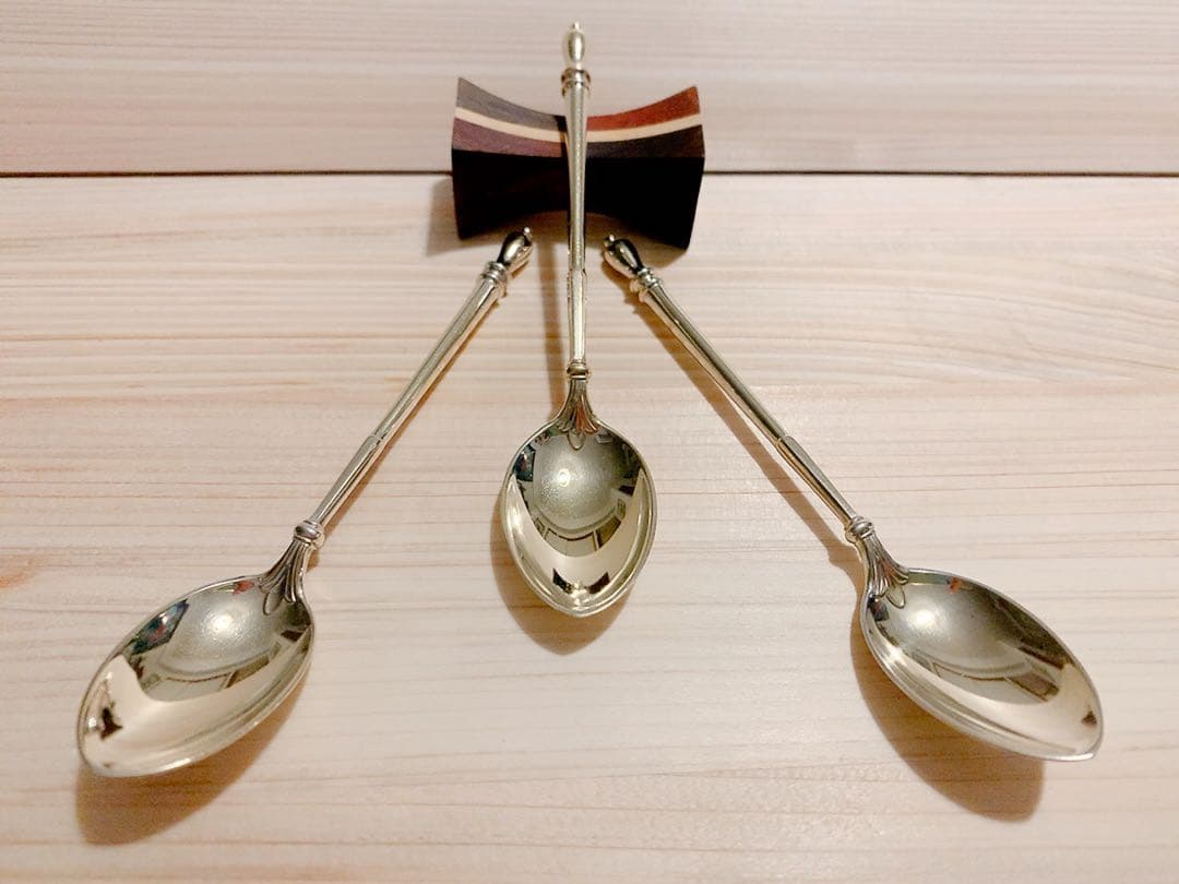 W&S Sorensen・デンマーク、純銀925Sモカ・スプーン: ヴィンテージ