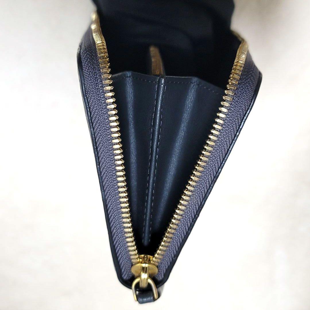 未使用 MCM 長財布 ロングウォレット ネイビー ラウンドジップ 付属品付き