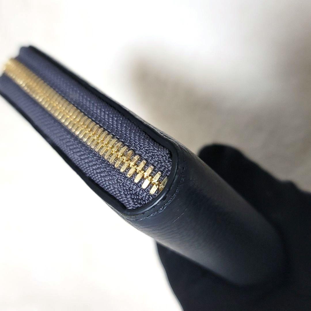 未使用 MCM 長財布 ロングウォレット ネイビー ラウンドジップ 付属品付き