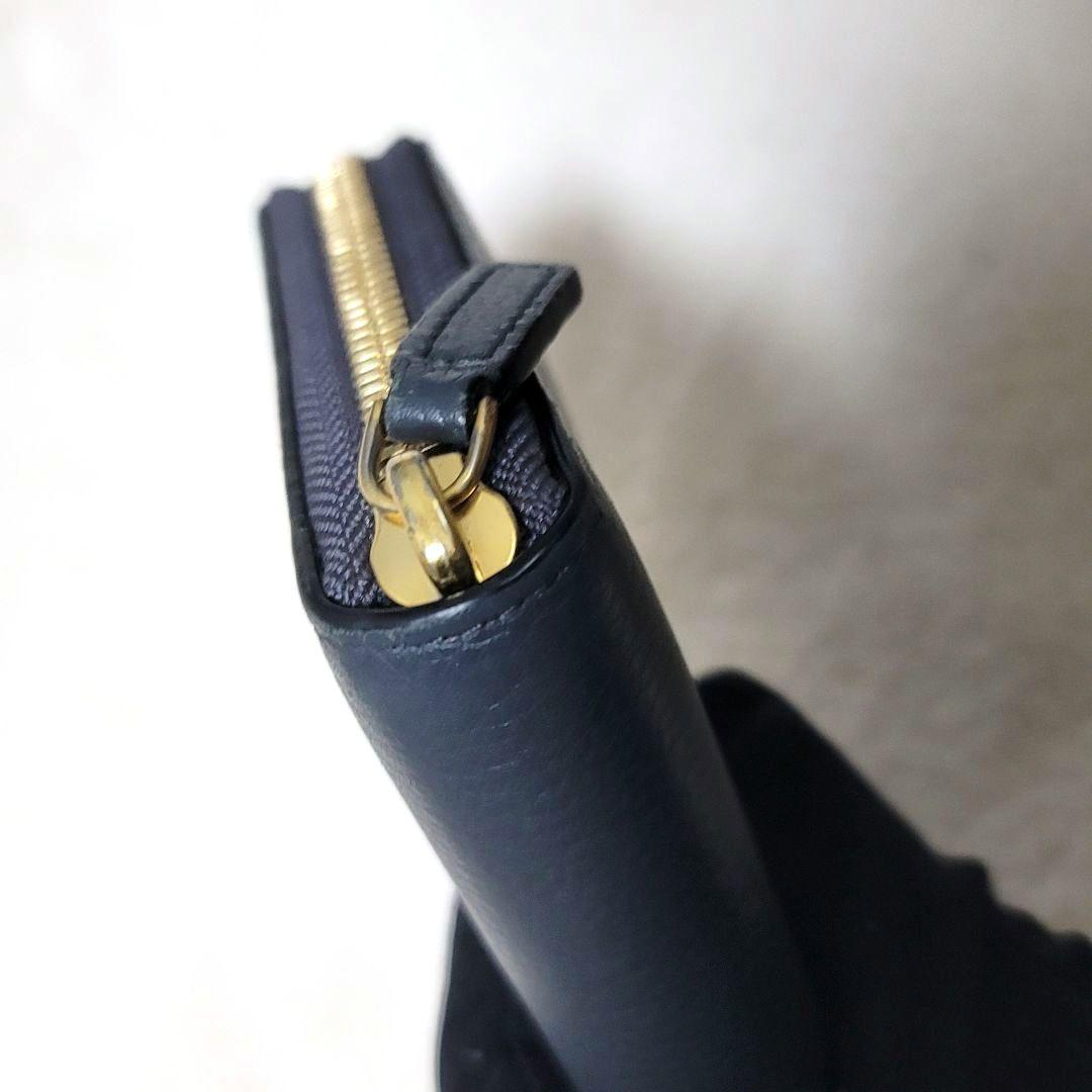 未使用 MCM 長財布 ロングウォレット ネイビー ラウンドジップ 付属品付き