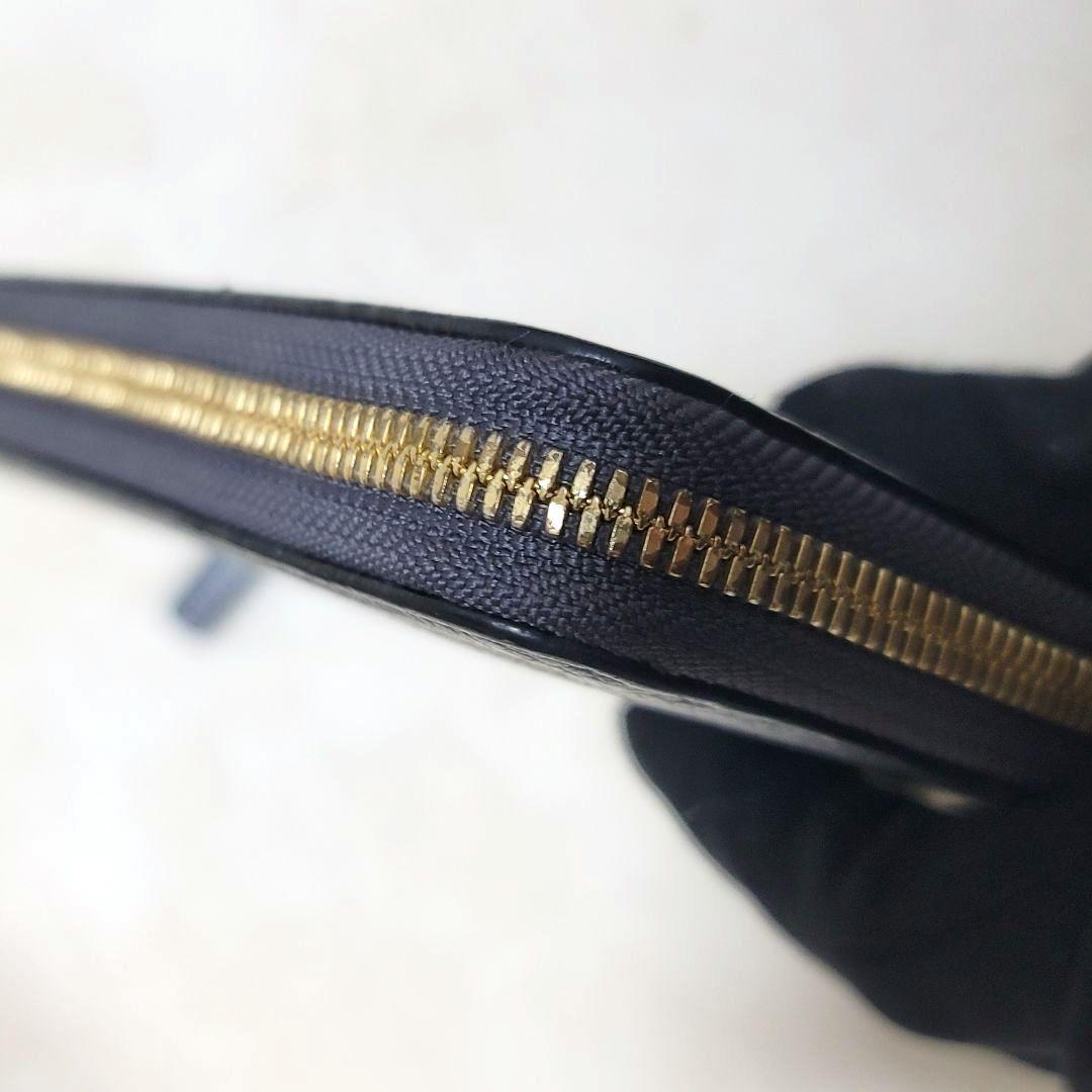 未使用 MCM 長財布 ロングウォレット ネイビー ラウンドジップ 付属品付き