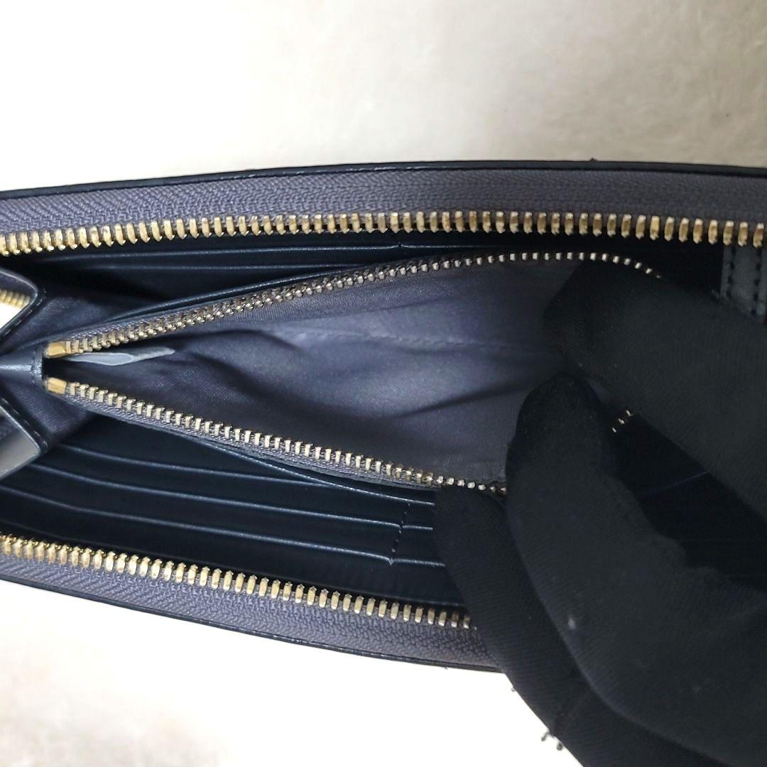 未使用 MCM 長財布 ロングウォレット ネイビー ラウンドジップ 付属品付き