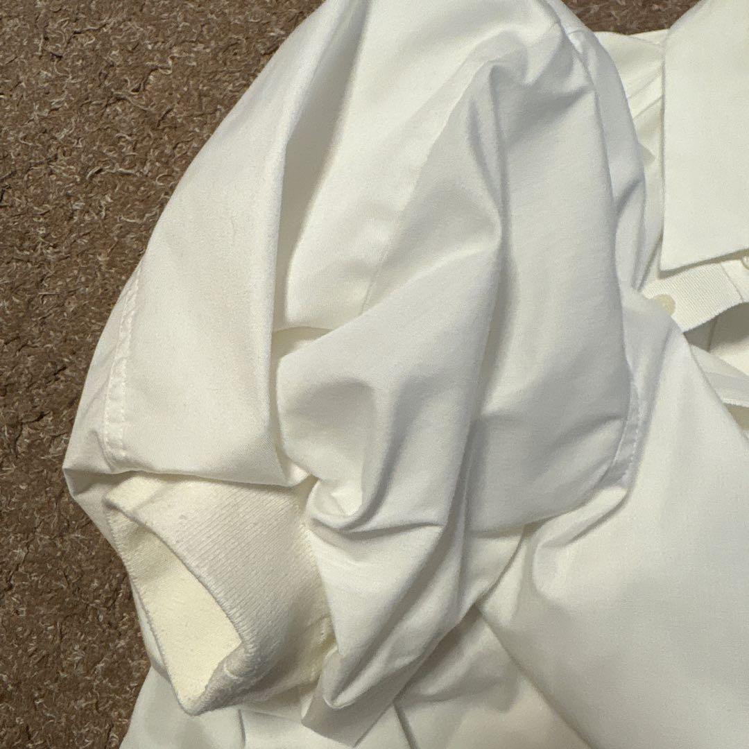 Sacai パフスリーブ　クロップドシャツ白