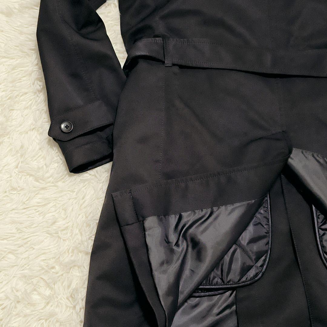 【極美品】TAKEO KIKUCHI ライナー付ステンカラーコート ネイビー L