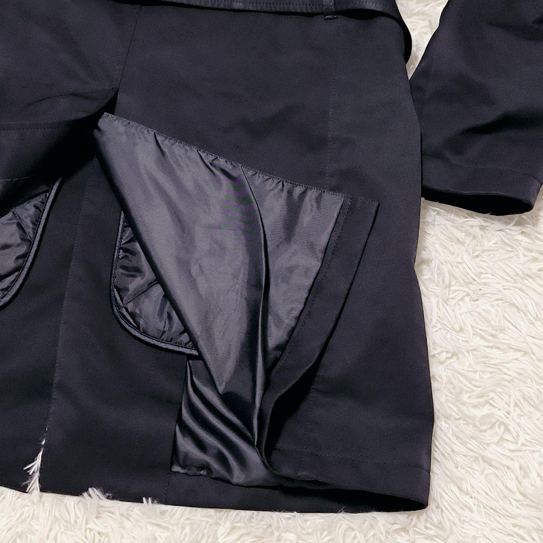 【極美品】TAKEO KIKUCHI ライナー付ステンカラーコート ネイビー L