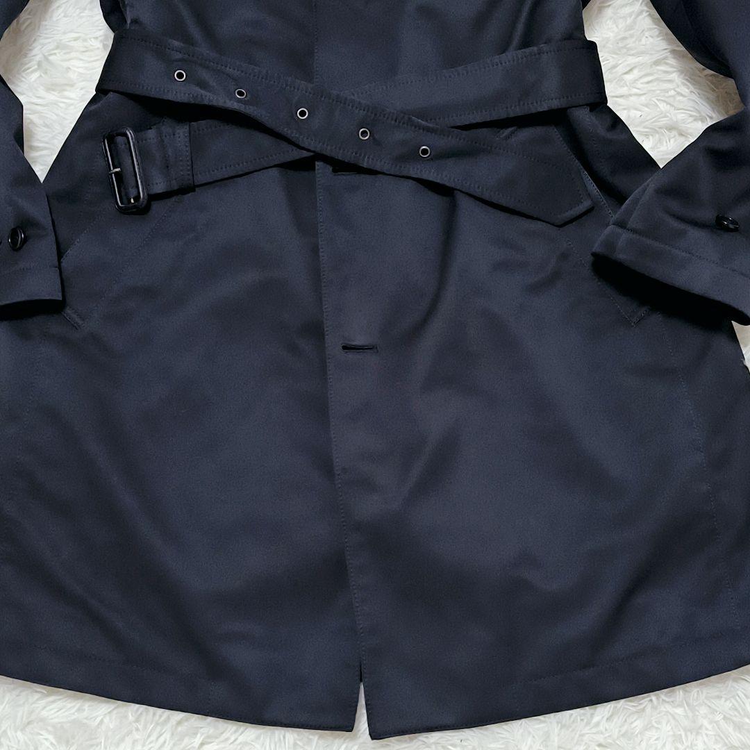 【極美品】TAKEO KIKUCHI ライナー付ステンカラーコート ネイビー L