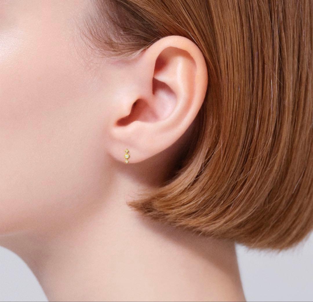 AHKAH シェリーピアス 18Kイエローゴールド ダイヤモンド