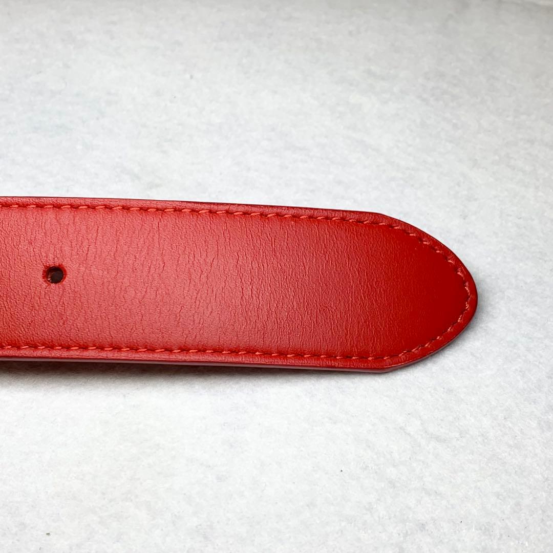 未使用級 18SS SUPREME ベルト レザー 本革 スタッズ レッド