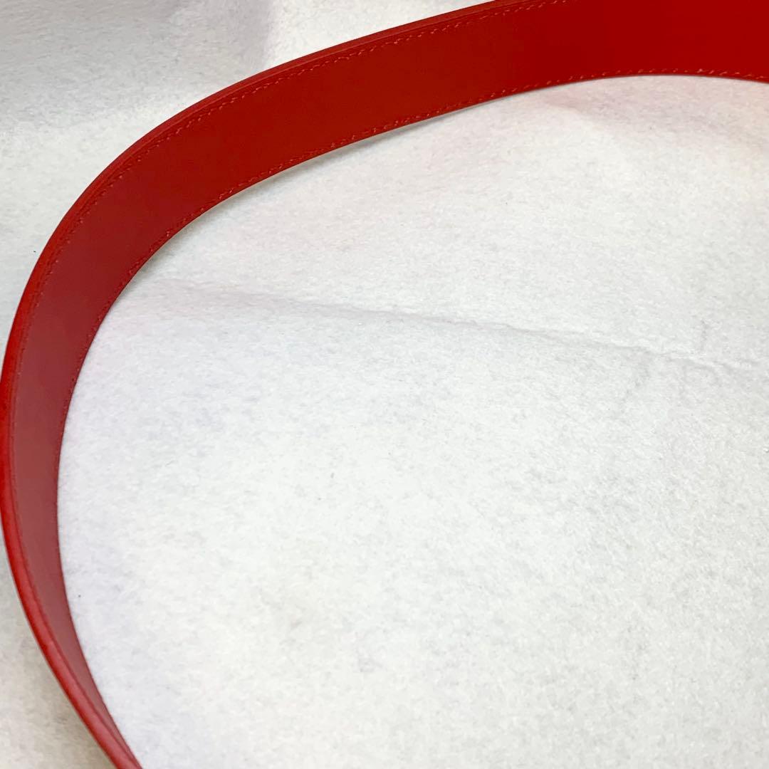 未使用級 18SS SUPREME ベルト レザー 本革 スタッズ レッド