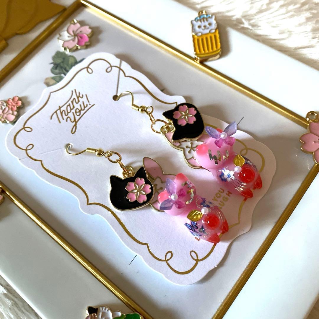 ☆お正月猫ちゃんピアス☆A