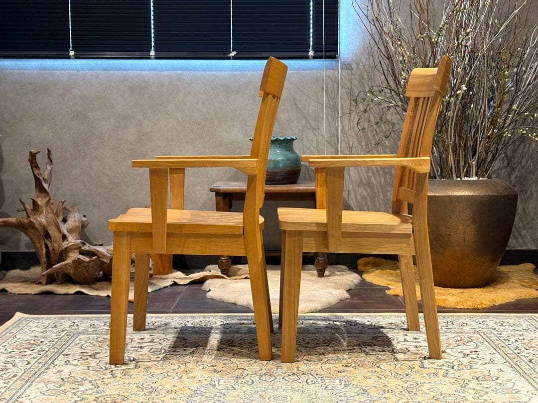 無垢材 ダイニングチェア アームチェア チェア アンティーク ヴィンテージ YZ