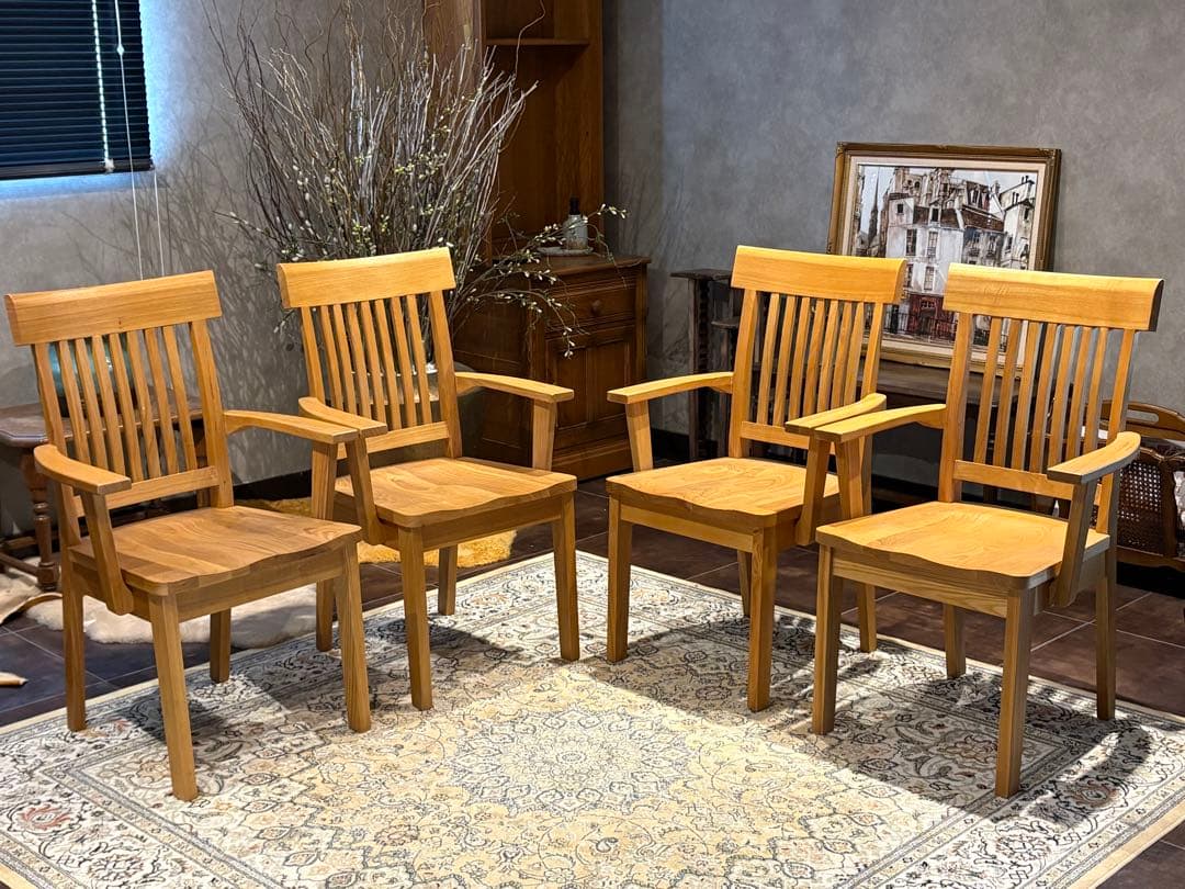 無垢材 ダイニングチェア アームチェア チェア アンティーク ヴィンテージ YZ