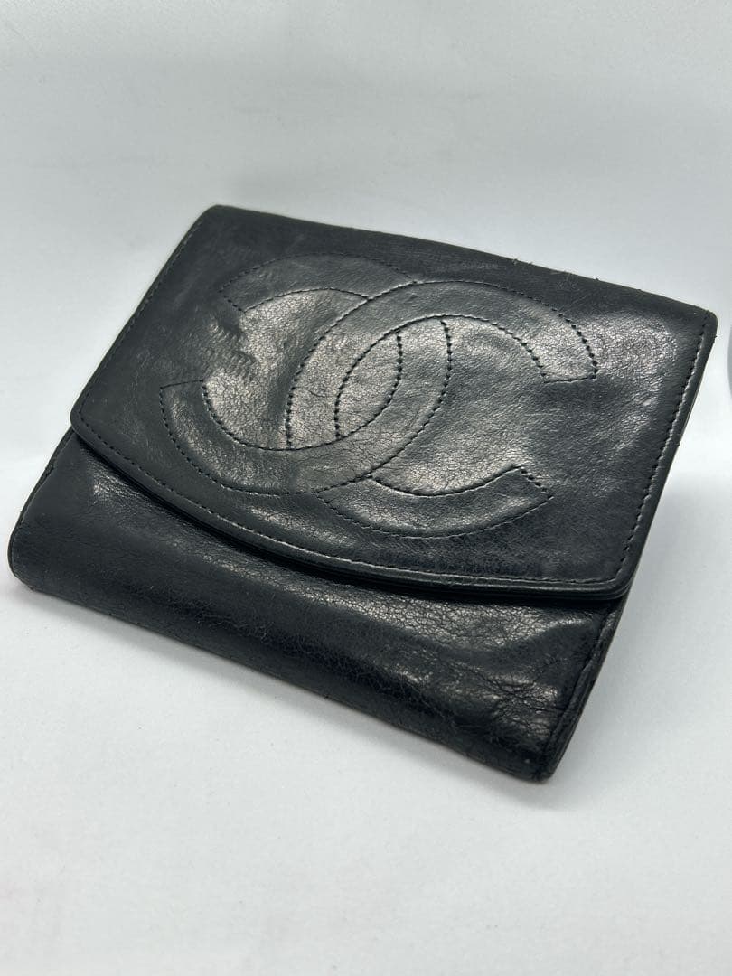 CHANEL 　シャネル 　Wホック　二つ折り財布　 ココマーク/710