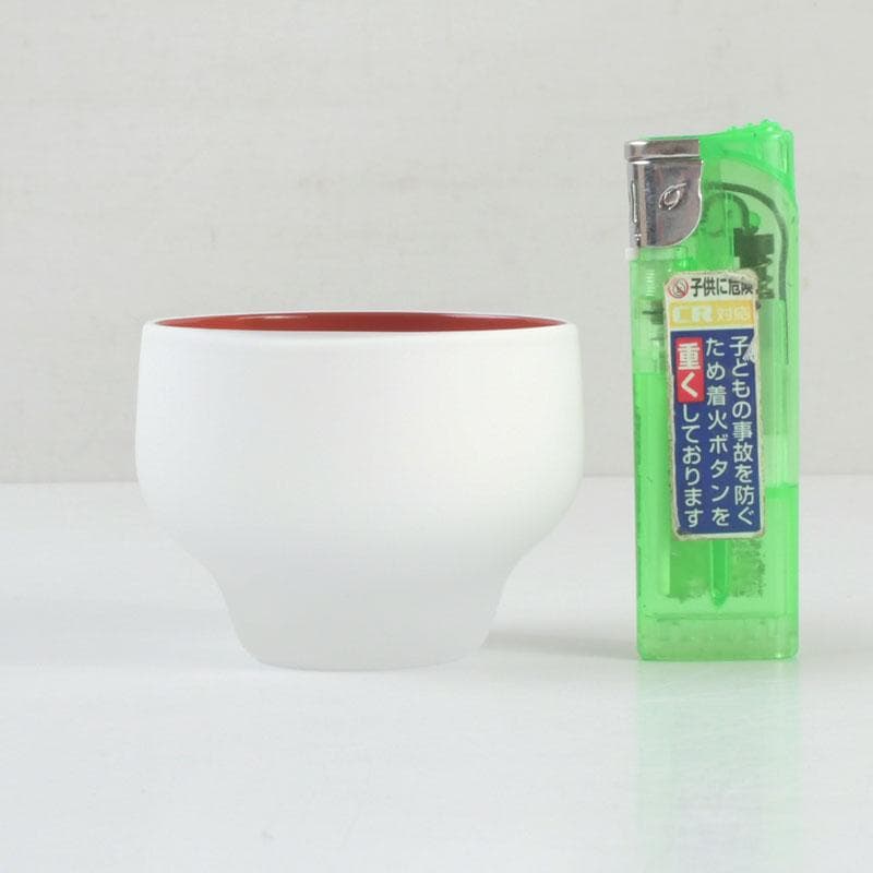 工芸ガラス　安田公子作　透硝子　切子杯　ぐい呑　共箱　V　9491