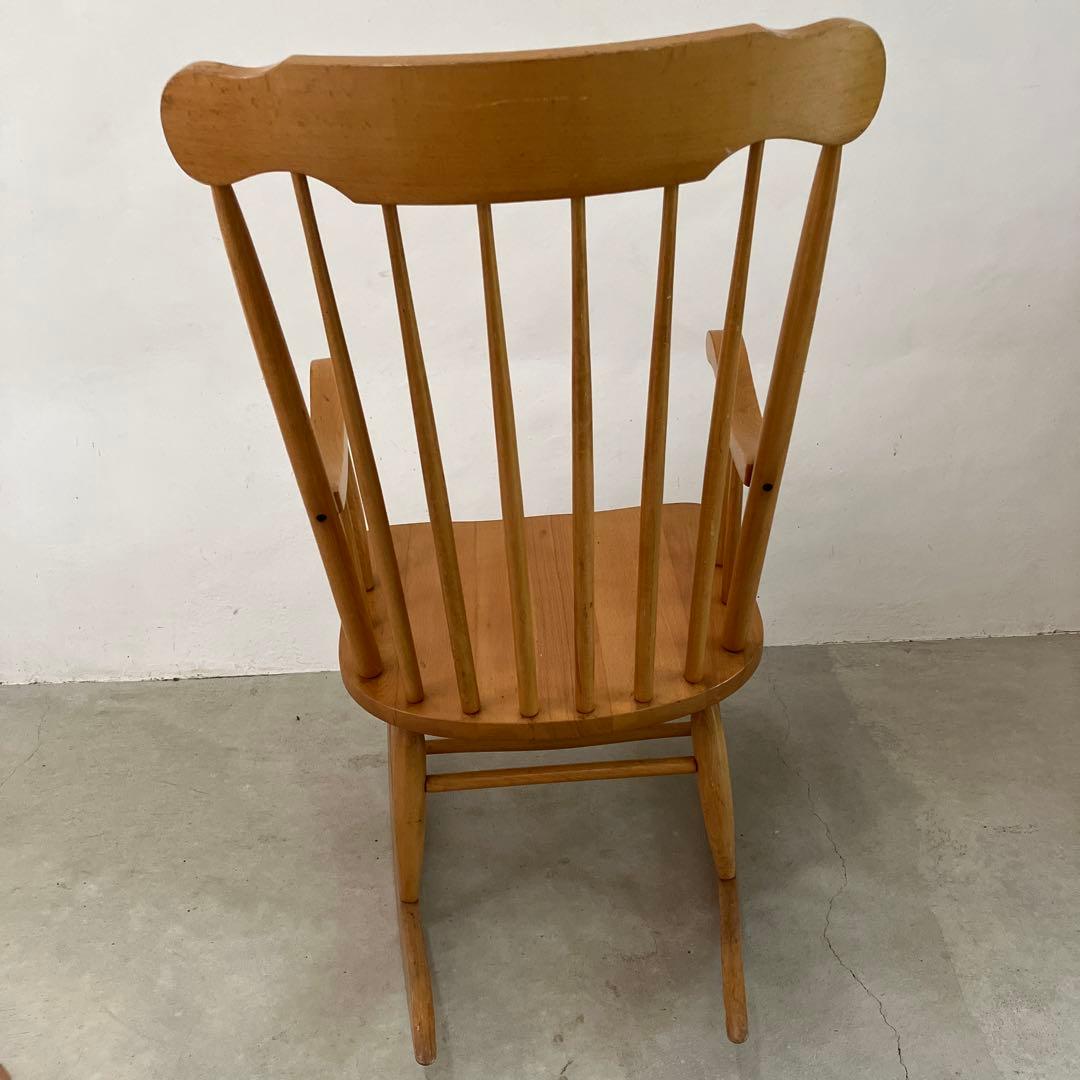 ロッキングチェア　無垢材　ナチュラル