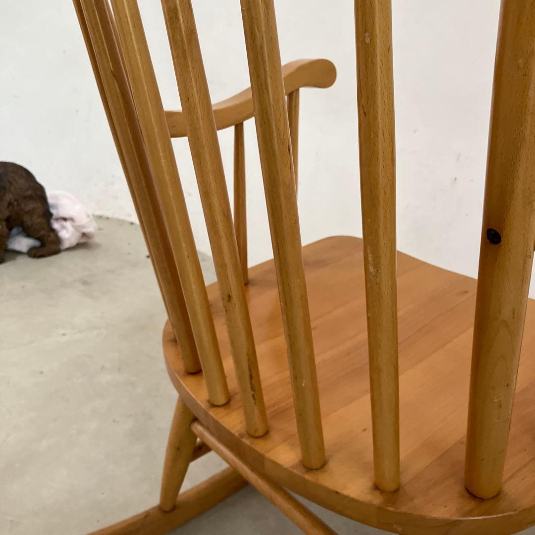 ロッキングチェア　無垢材　ナチュラル