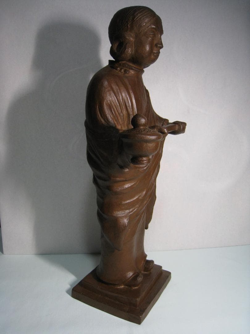 古銅　聖徳太子像十六歳孝養像　　古い作品のブロンズ像