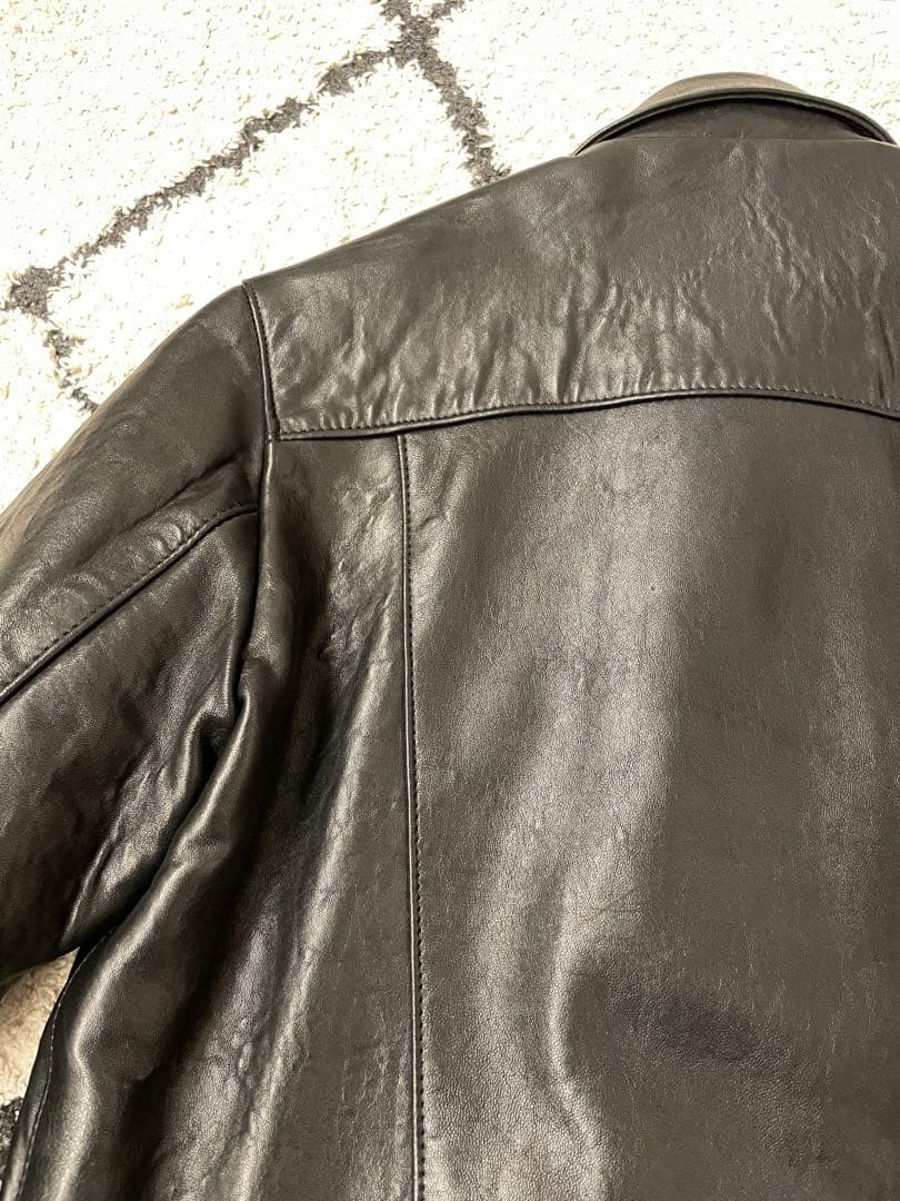 極美品 ルイスレザー　レオパードライナー