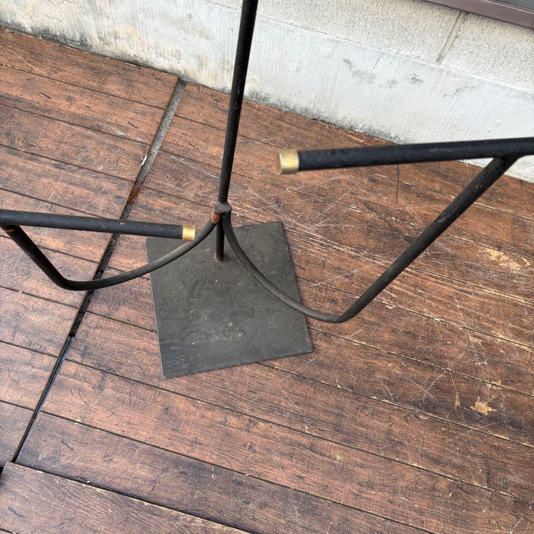 C1 ②北欧レトロ 店舗什器 アイアン ディスプレイスタンド 3段アーム 黒