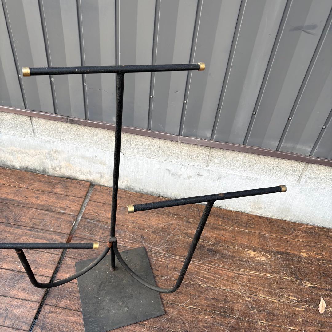 C1 ②北欧レトロ 店舗什器 アイアン ディスプレイスタンド 3段アーム 黒