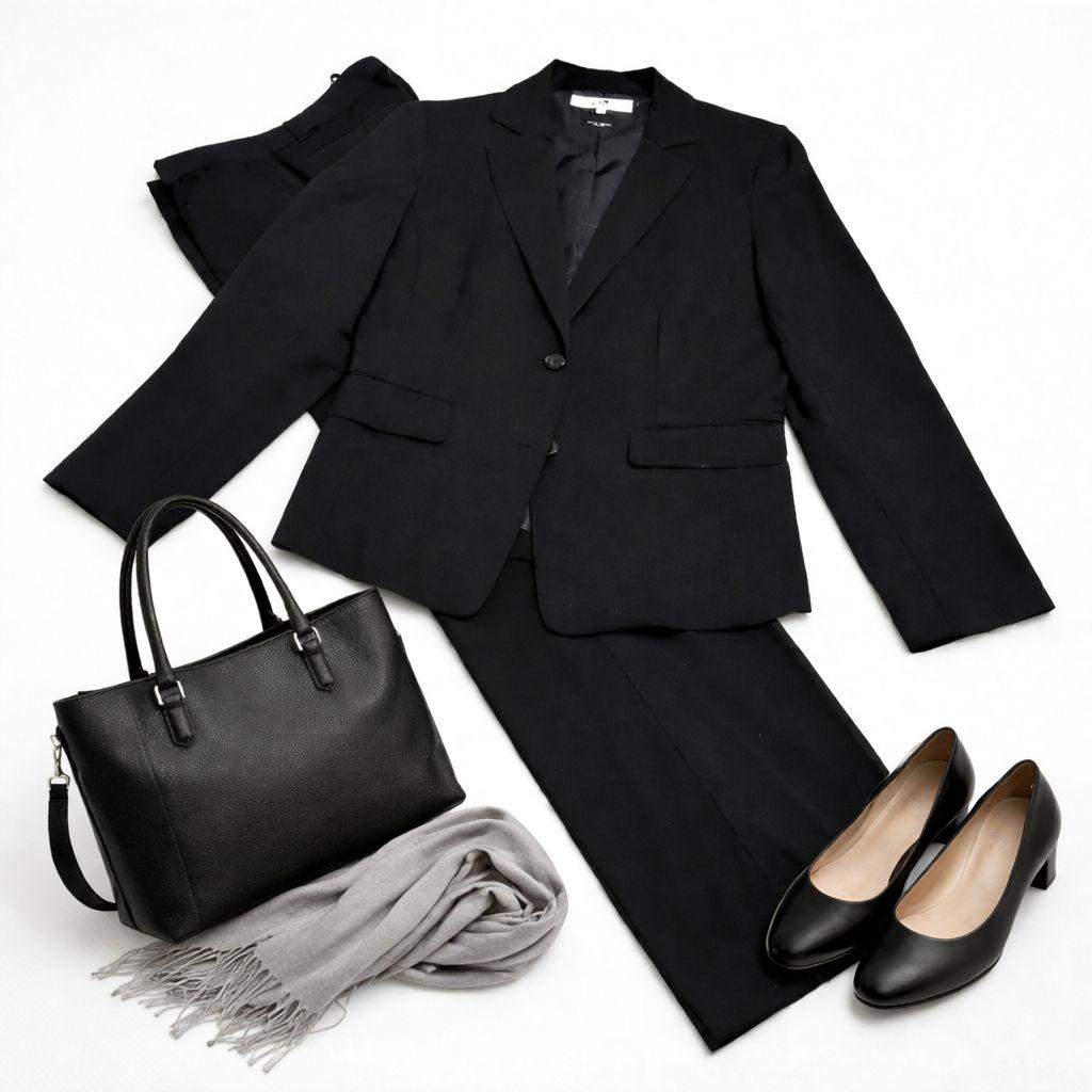 ブラックフォーマル23区 　44 2Ｌ〜3Ｌ フォーマル スーツ 美品 通勤