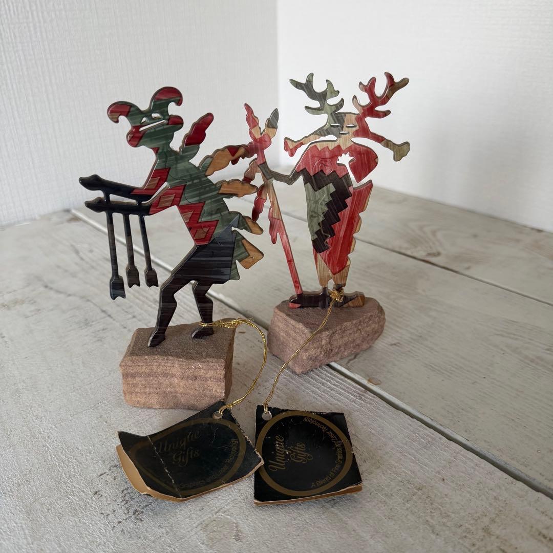 LAZART社　ホピ族　ヴィンテージフィギュア２体