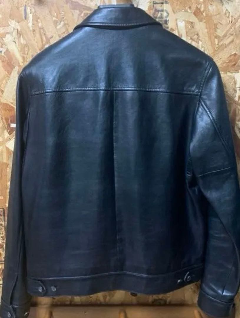 @*i様 Ralph Lauren ブラック レザースウィングトップジャケット