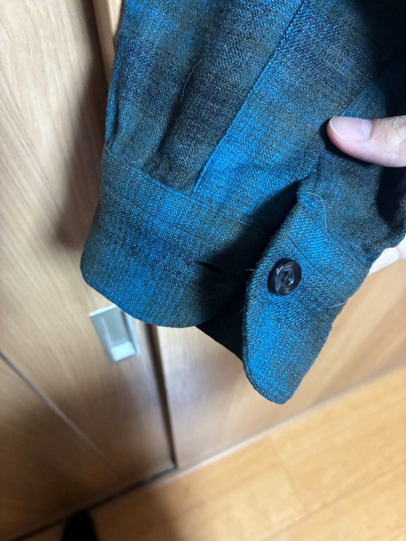 ペンドルトン / PENDLETON ボードシャツ　青　黒　オンブレ　50s
