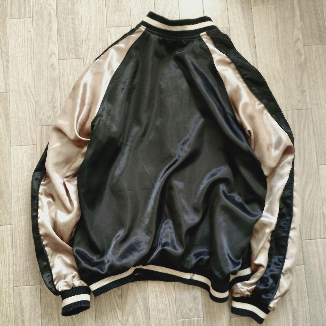 希少 花旅楽団 風神雷神 リバーシブル スカジャン 刺繍 名作